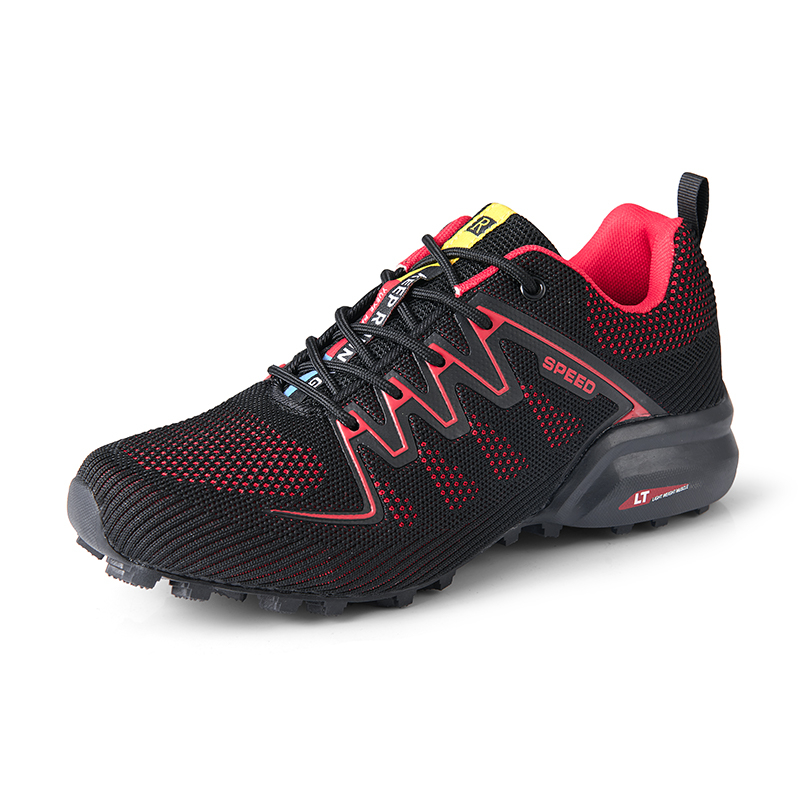 MTB-Radschuhe, Herren-Motorrad – Knit Fabric Lace Up Sneakers Bewertung und Preis