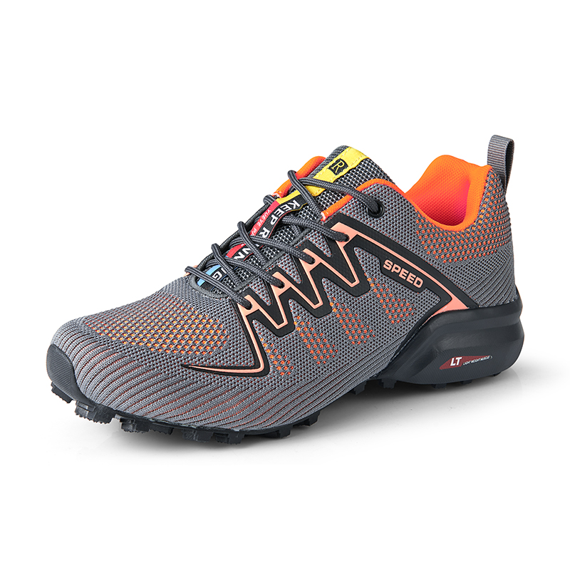MTB-Radschuhe, Herren-Motorrad – Knit Fabric Lace Up Sneakers Bewertung und Preis