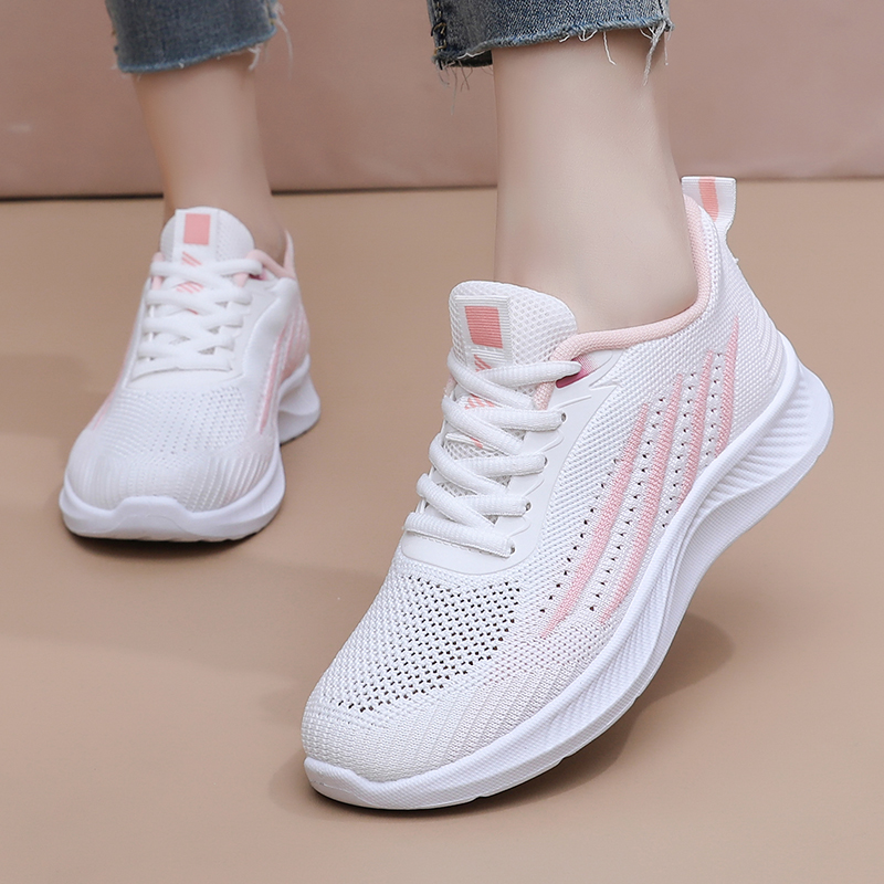 Damen Herbst Mesh Freizeitschu – Knit Fabric Lace Up Sneakers Bewertung und Preis