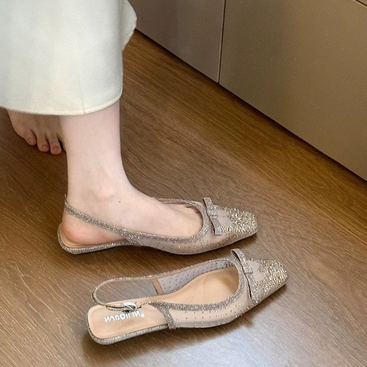 Glitzernde Strass-Schleifen-Sl – Sandals Bewertung und Preis