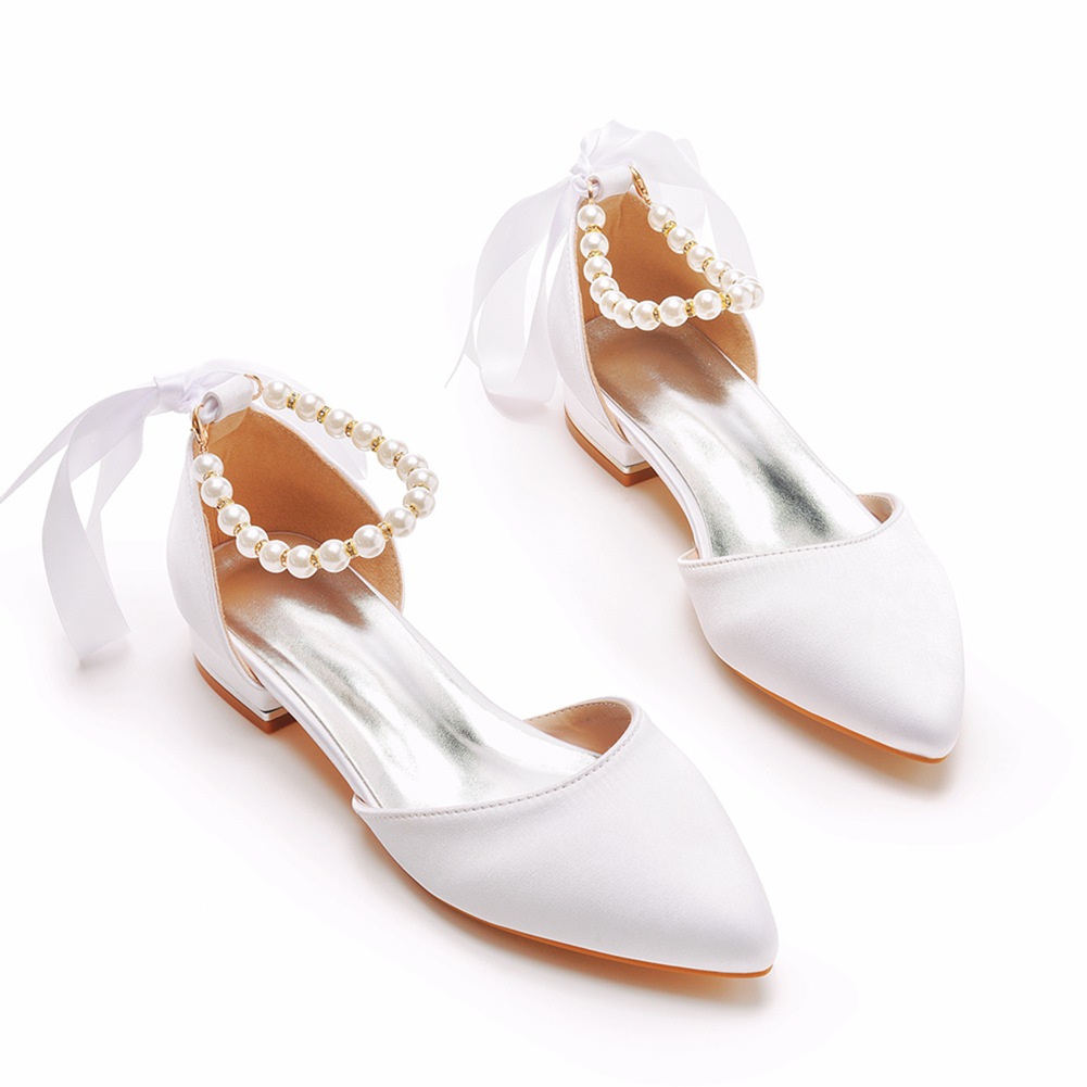 Hochzeitsschuhe Braut Flacher  – Sandals Bewertung und Preis