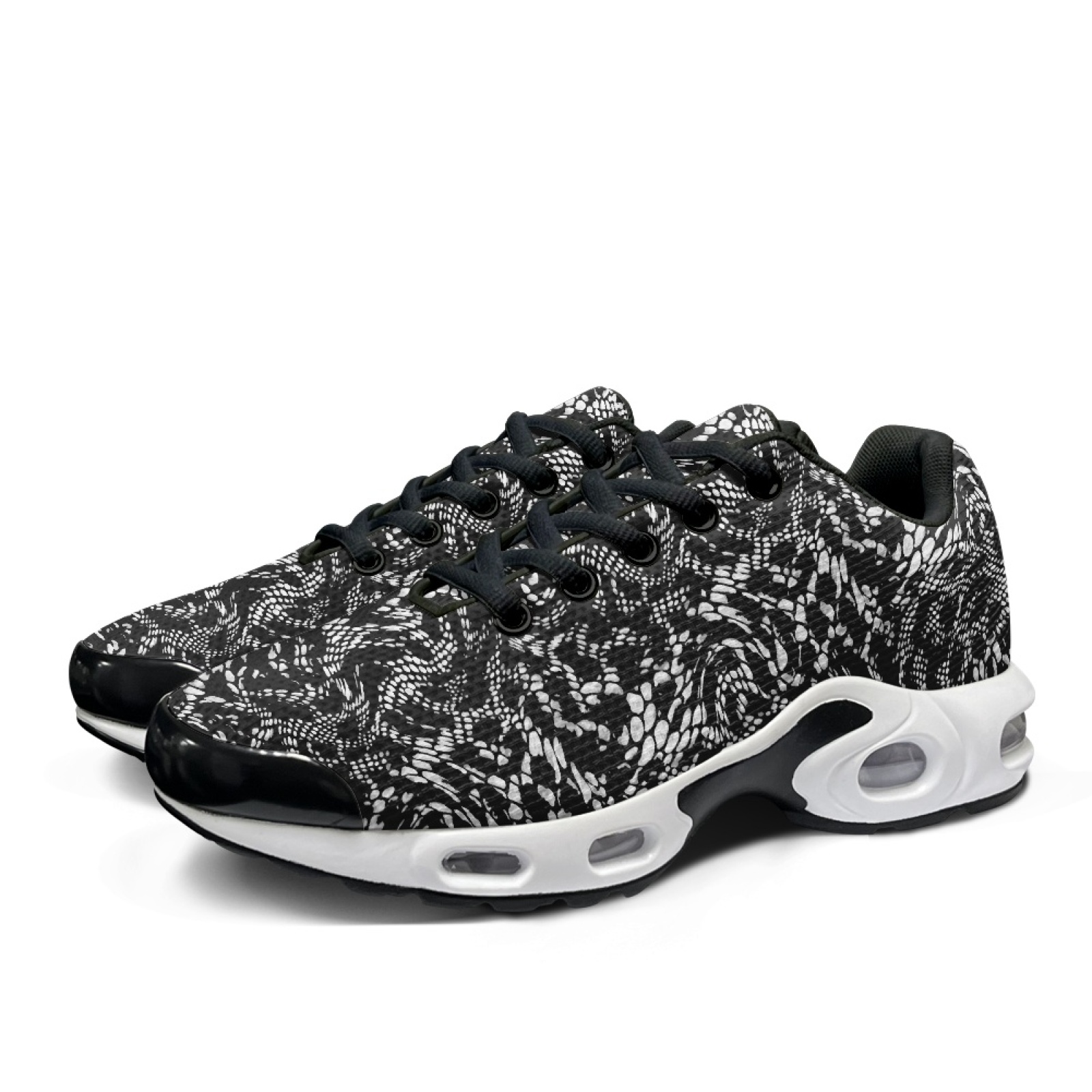 PENSTROLL Schlangenmuster-Desi – Knit Fabric Lace Up Sneakers Bewertung und Preis
