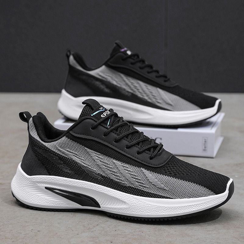 Designer-Laufschuhe für Herren – Knit Fabric Lace Up Sneakers Bewertung und Preis